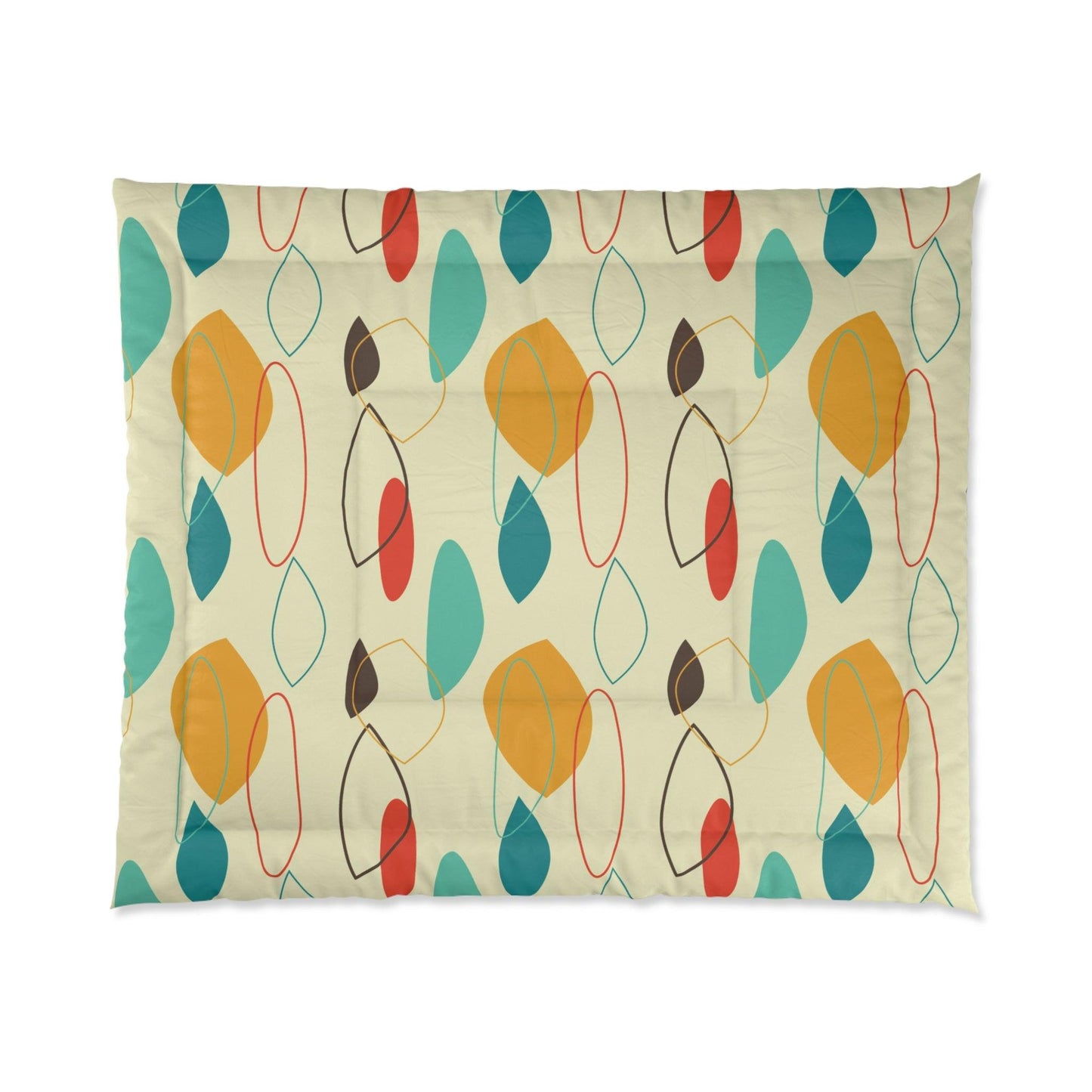 Retro Mid Century Modern Abstract Multicolor Comforter | lovevisionkarma.com