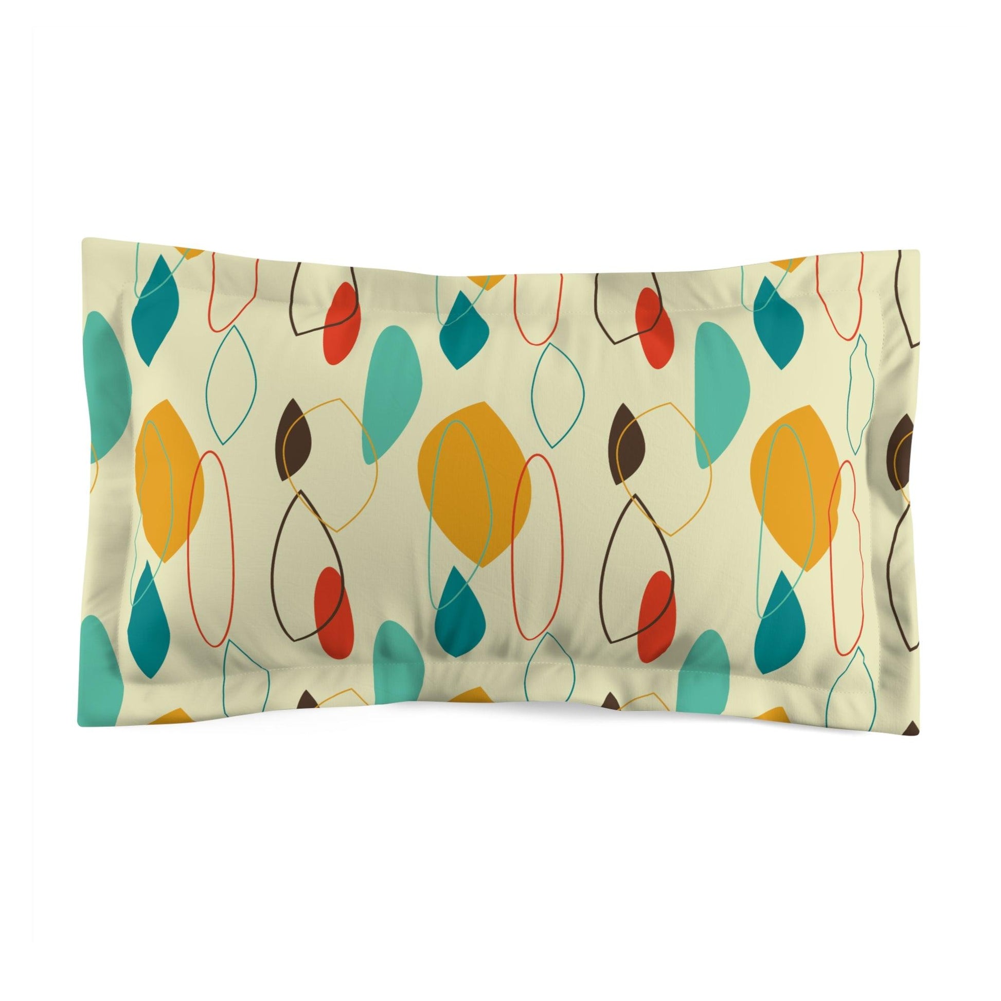 Retro 50s Abstract Mid Century Modern Multicolor Pillow Sham | lovevisionkarma.com