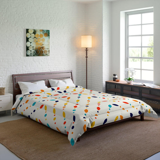 Retro Mid Century Mod Minimalist Colorful Comforter | lovevisionkarma.com