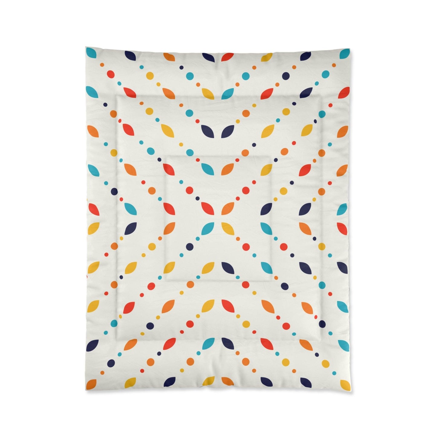 Retro Mid Century Mod Minimalist Colorful Comforter | lovevisionkarma.com