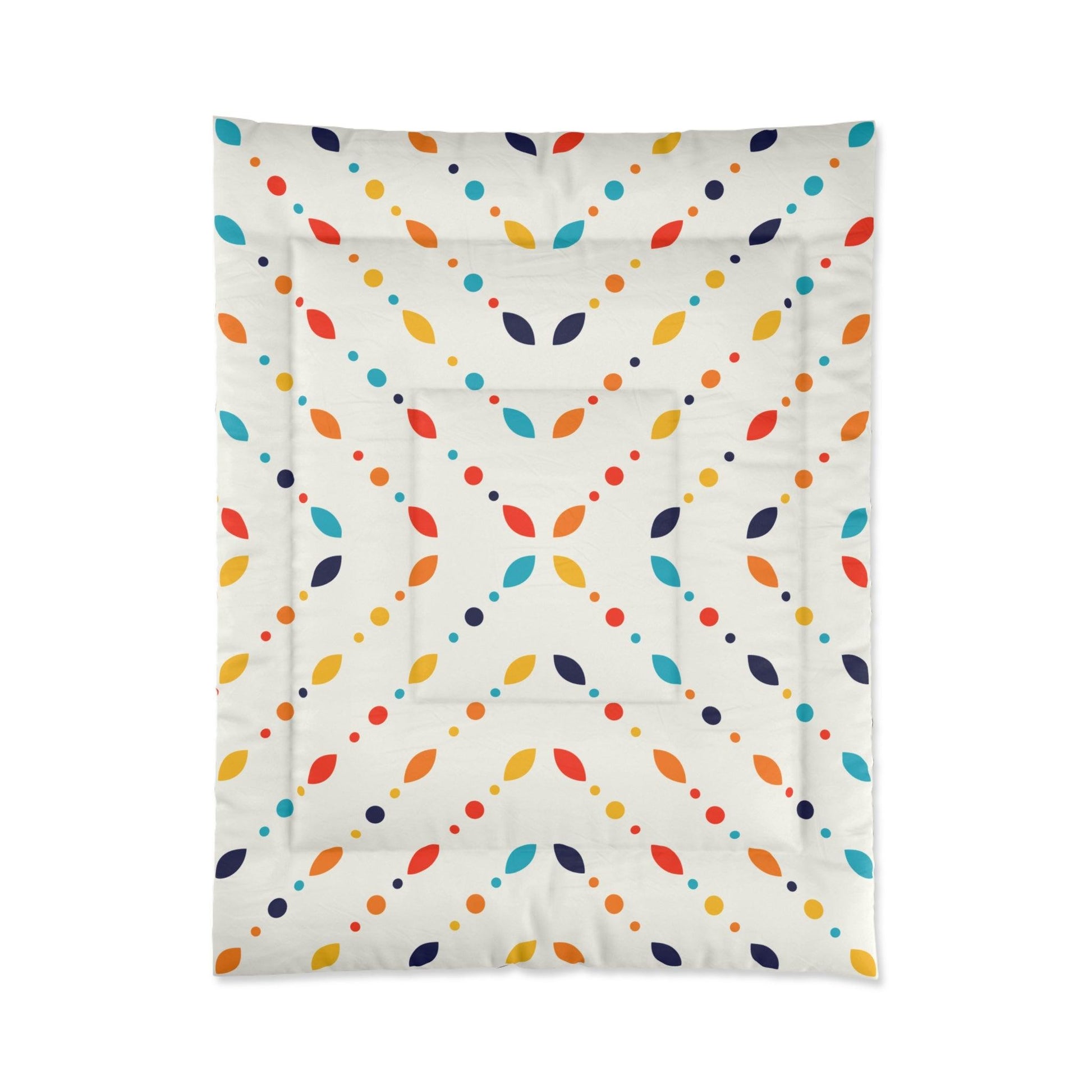 Retro Mid Century Mod Minimalist Colorful Comforter | lovevisionkarma.com