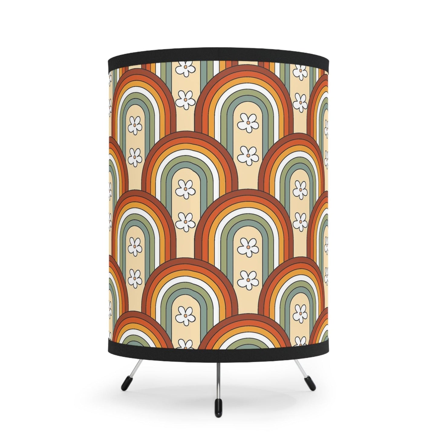 Retro Boho Rainbow MCM Multicolor Tabletop Accent Lamp | lovevisionkarma.com
