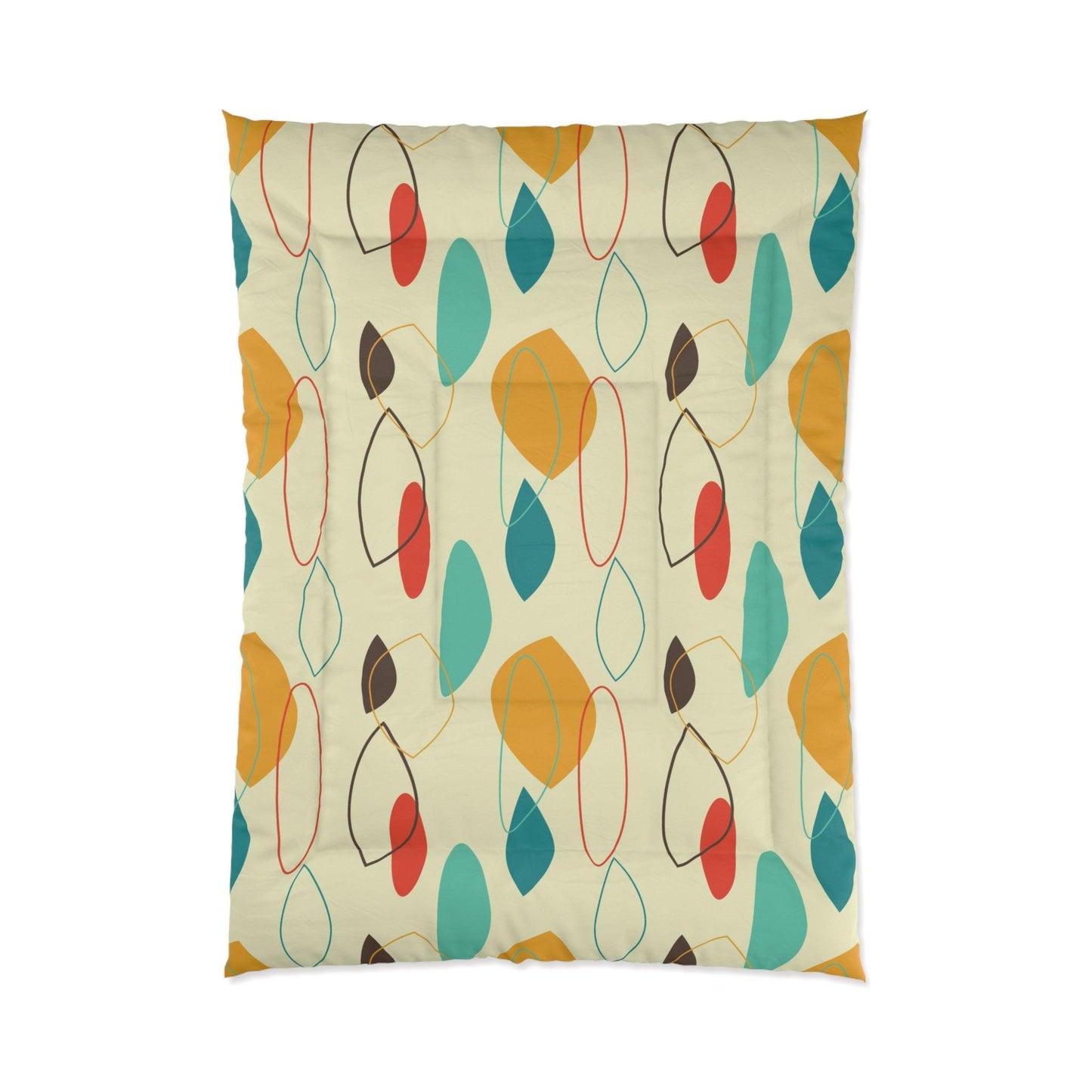 Retro Mid Century Modern Abstract Multicolor Comforter | lovevisionkarma.com