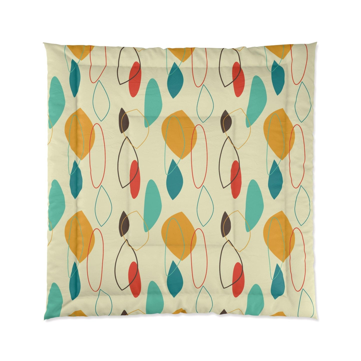 Retro Mid Century Modern Abstract Multicolor Comforter | lovevisionkarma.com