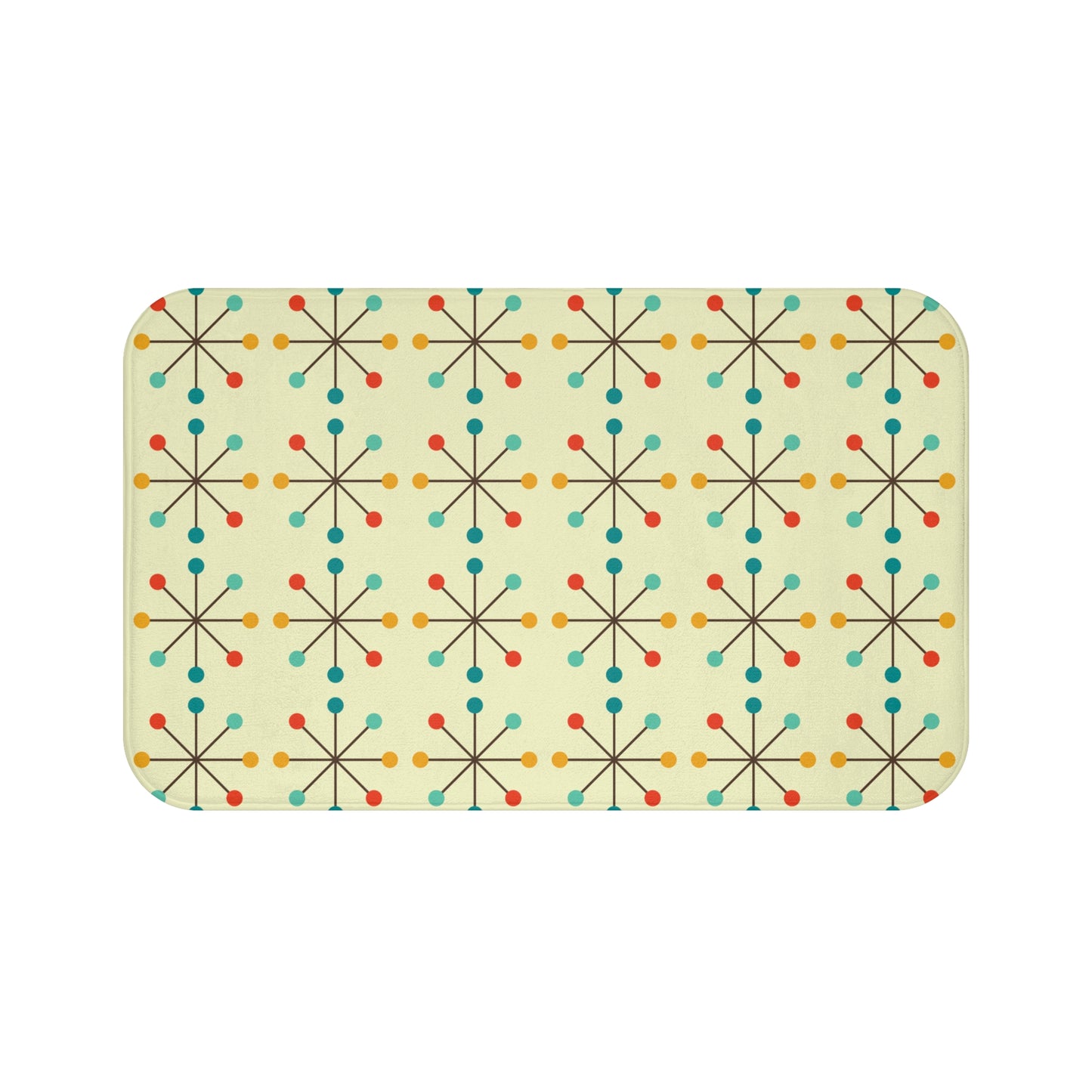 Vintage Retro 1950's Atomic Burst Mid Century Modern Bath Mat