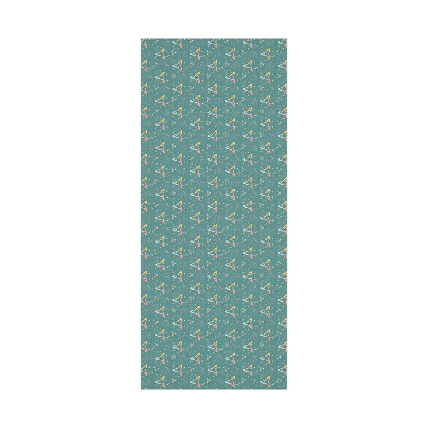 Retro 50's Atomic Boomerang Mid Century Mod Teal & Pink Eco-Friendly Gift Wrap