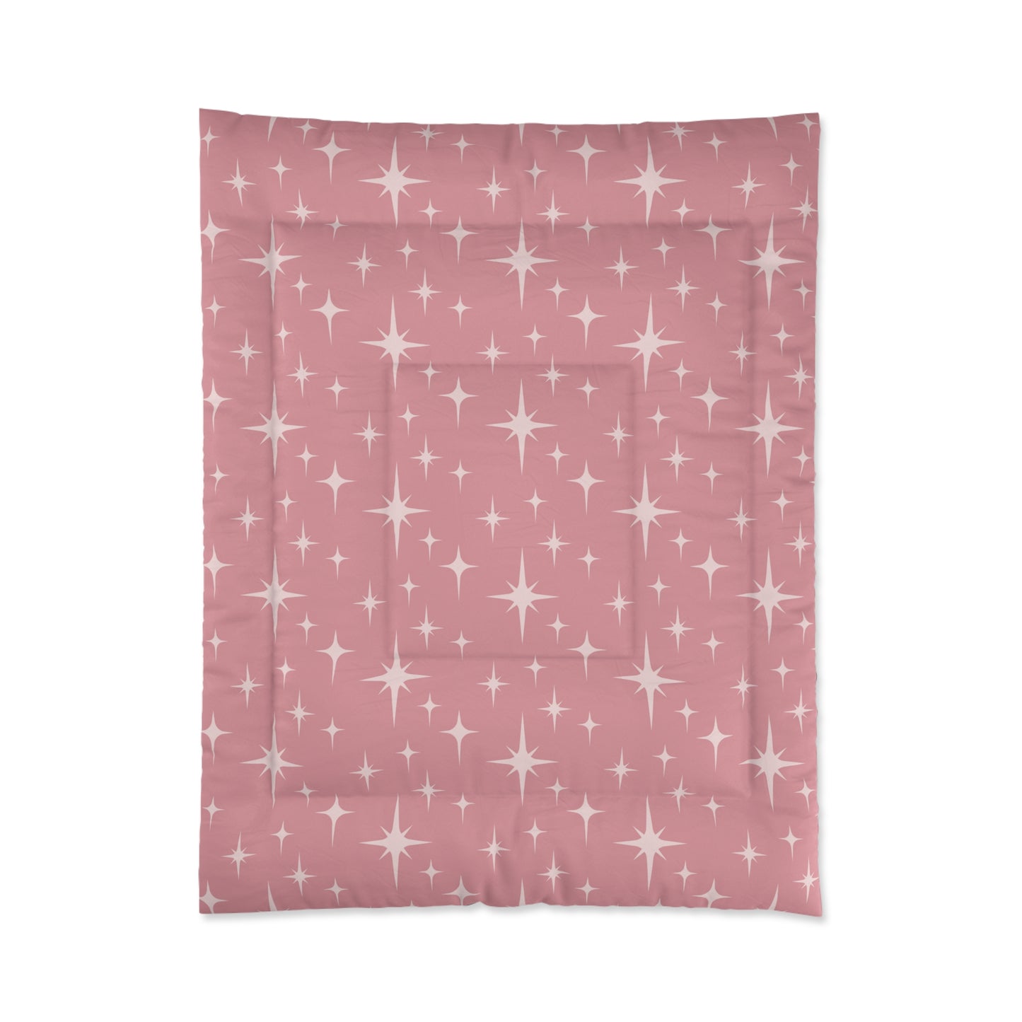 Retro 50s Atomic Starburst Mid Century Modern Pink Comforter