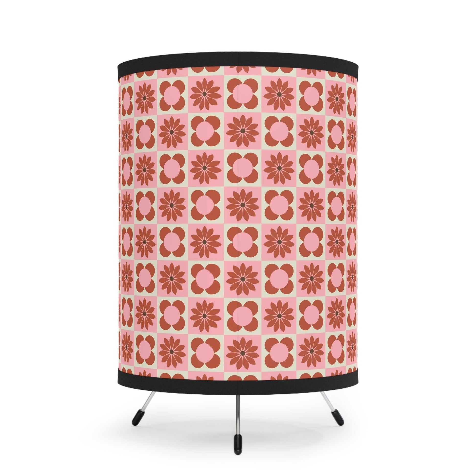 Retro 50s 60s Mid Century Mod Pink & Red Tabletop Accent Lamp | lovevisionkarma.com