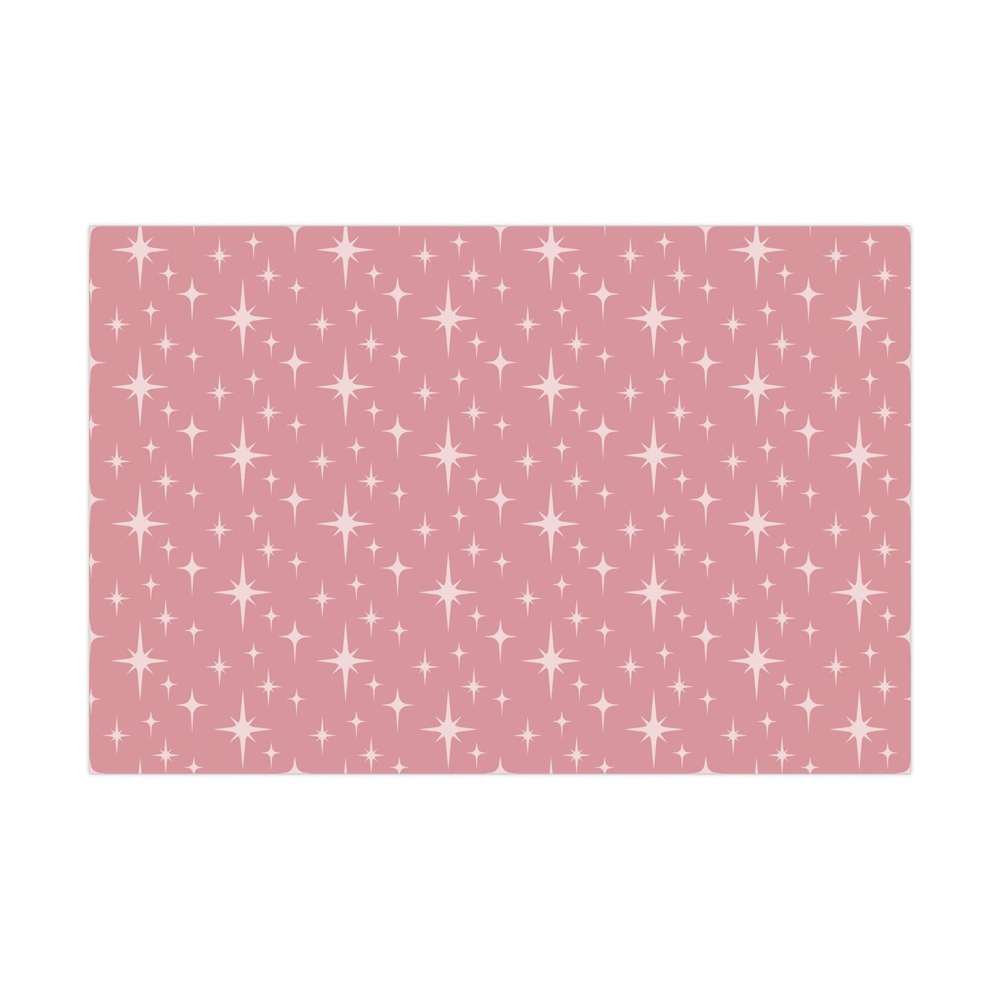 Retro 50's Atomic Starburst Mid Century Mod Pink Eco-Friendly Gift Wrap | lovevisionkarma.com