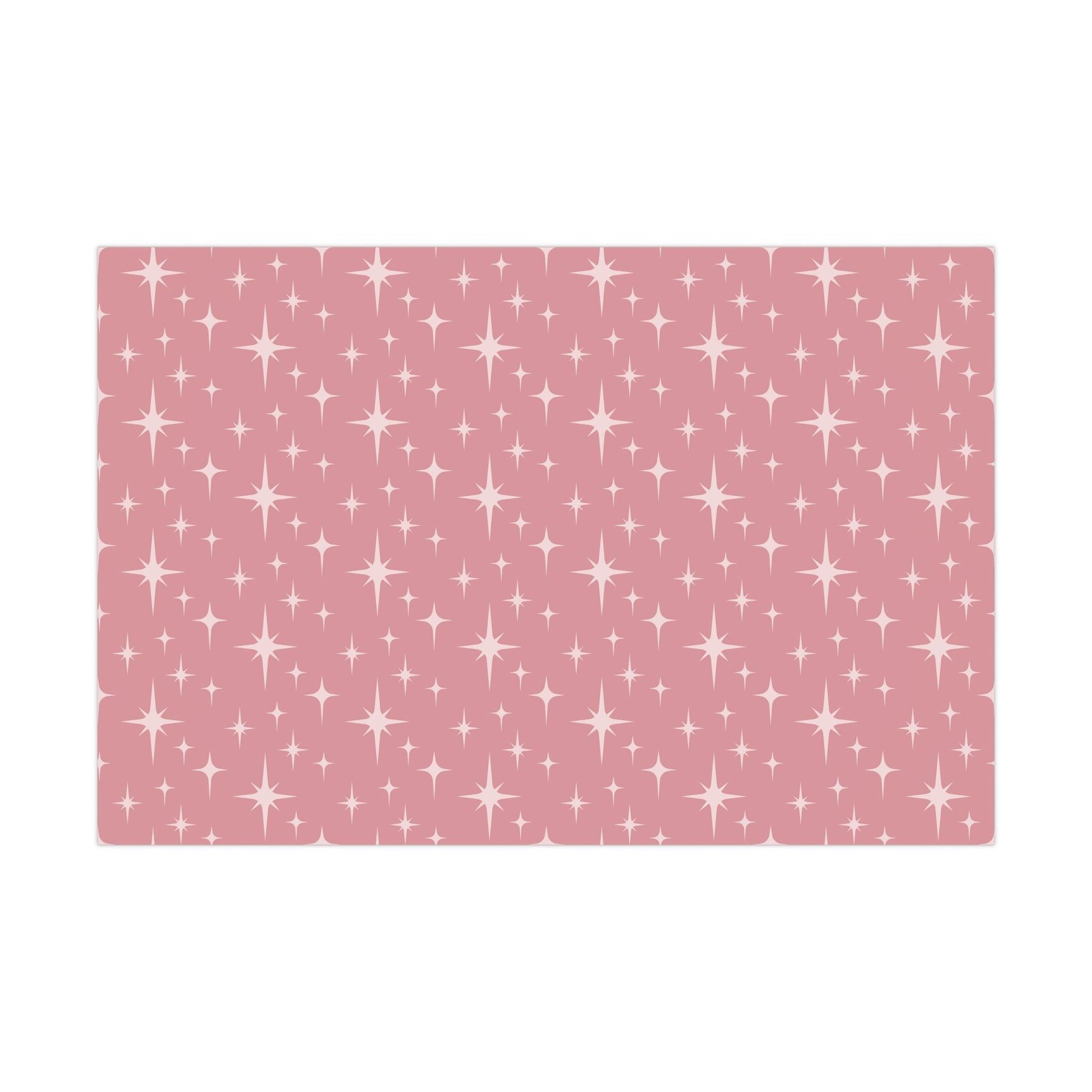 Retro 50's Atomic Starburst Mid Century Mod Pink Eco-Friendly Gift Wrap | lovevisionkarma.com