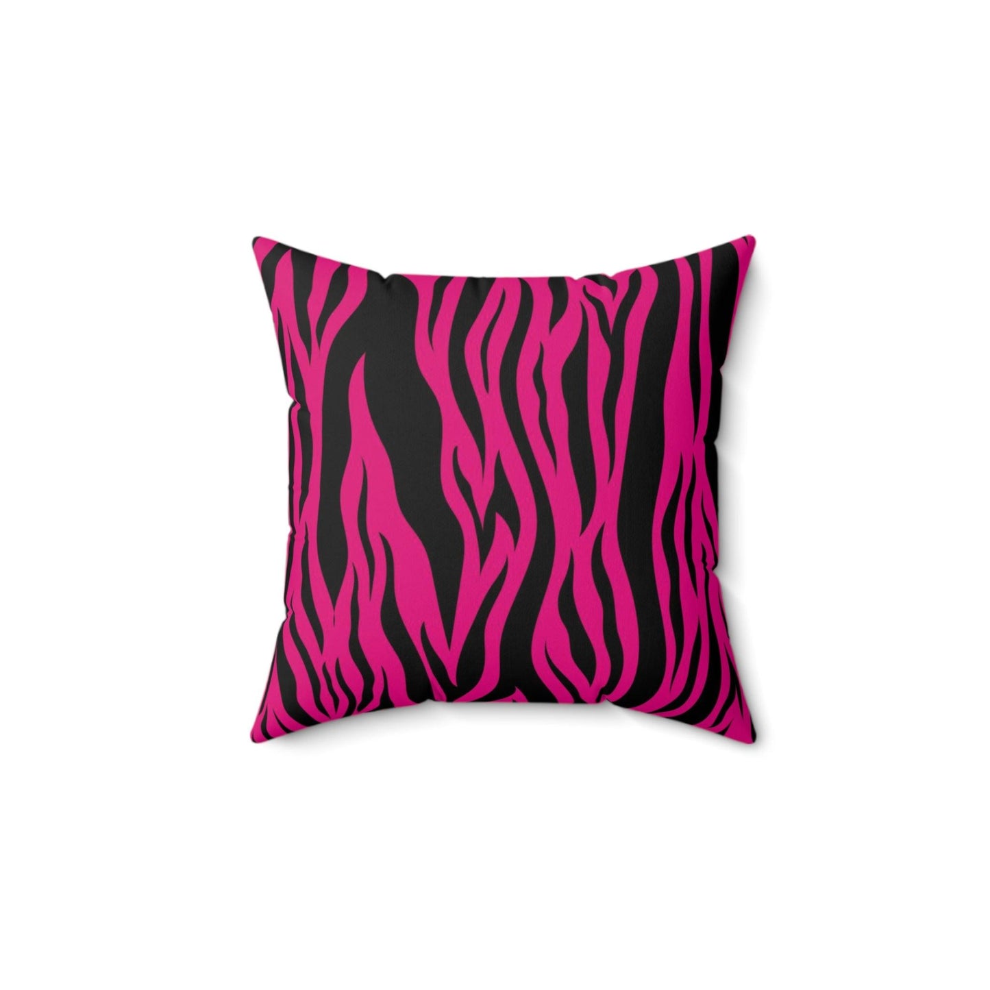 Pink Tiger Stripe Animal Print Accent Pillow | lovevisionkarma.com
