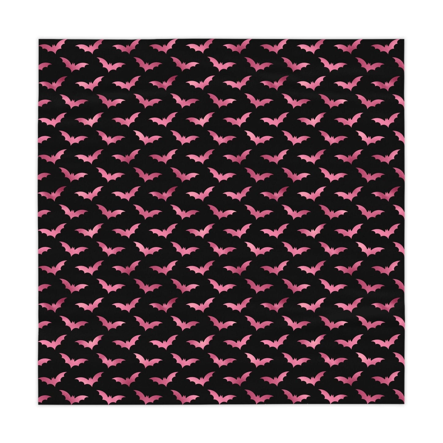 Pink Bats Halloween Glam Goth Black Tablecloth | lovevisionkarma.com