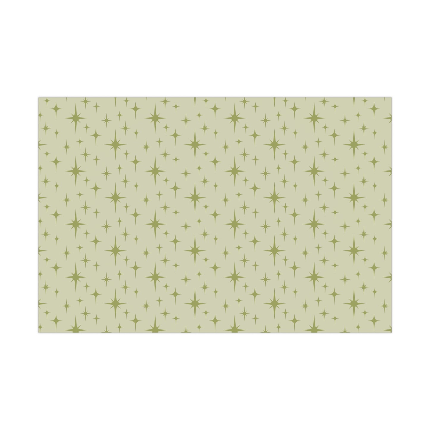 Retro 50's Atomic Starburst Mid Century Mod Green Eco-Friendly Gift Wrap