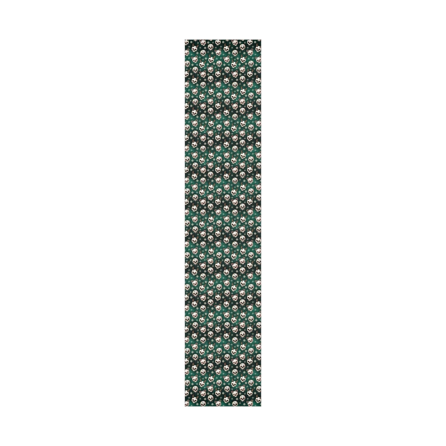Goth Christmas Skulls Festive Green Creepmas Eco-Friendly Gift Wrap | lovevisionkarma.com