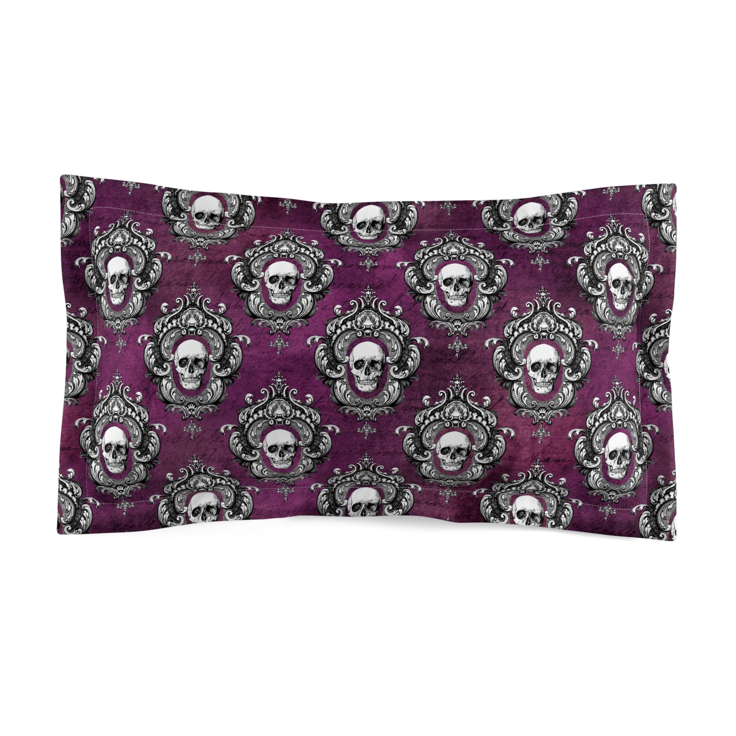 Victorian Goth Inspired Skulls Dark Academia Glam Goth Purple Pillow Sham