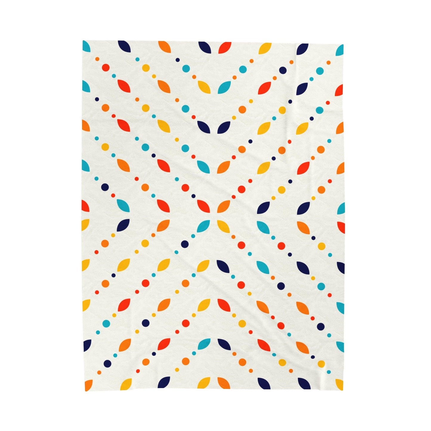 Retro Mid Century Mod Minimalist Colorful Velveteen Lightweight Blanket | lovevisionkarma.com