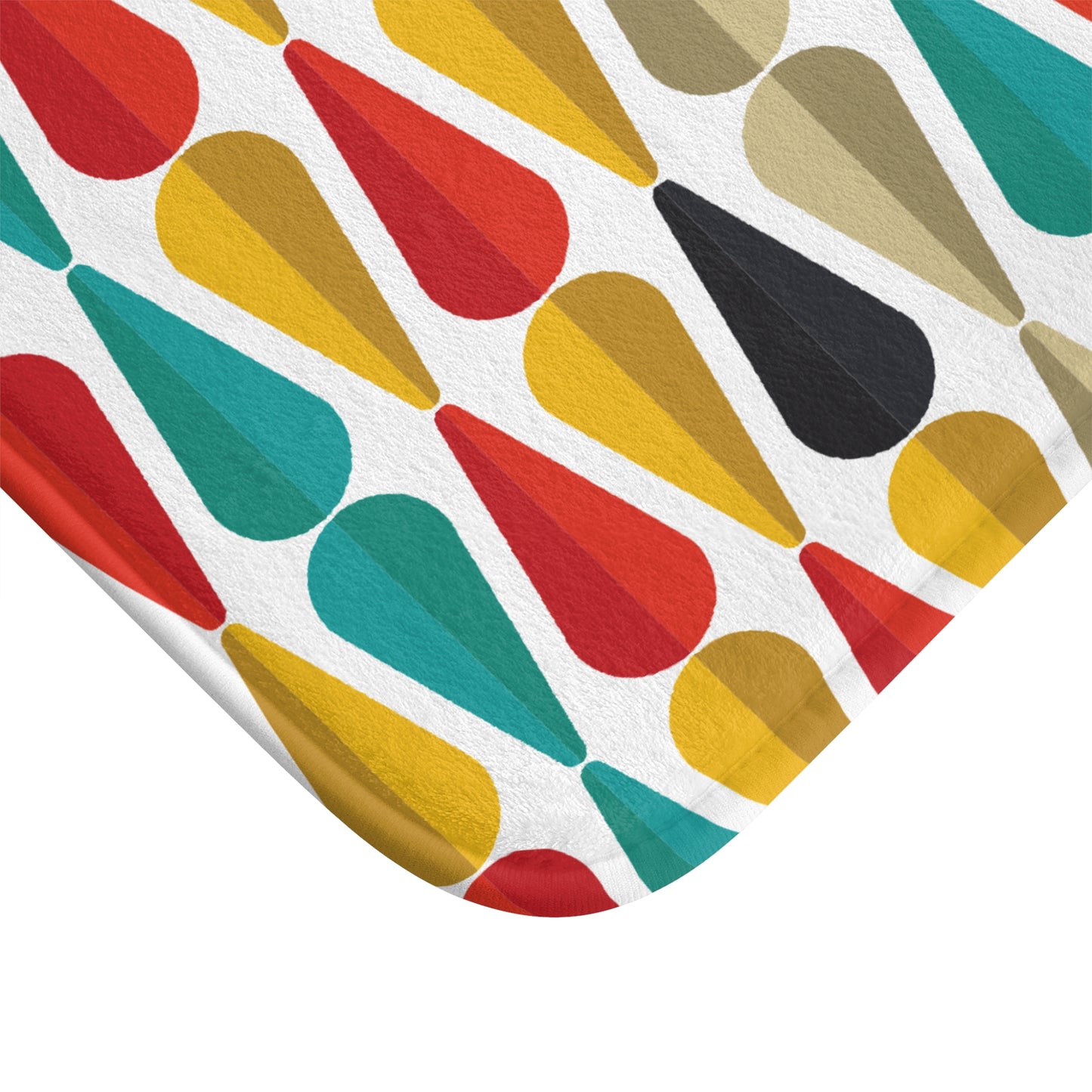 Retro 50s Mid Century Mod Bold Geometric Multicolor Bath Mat