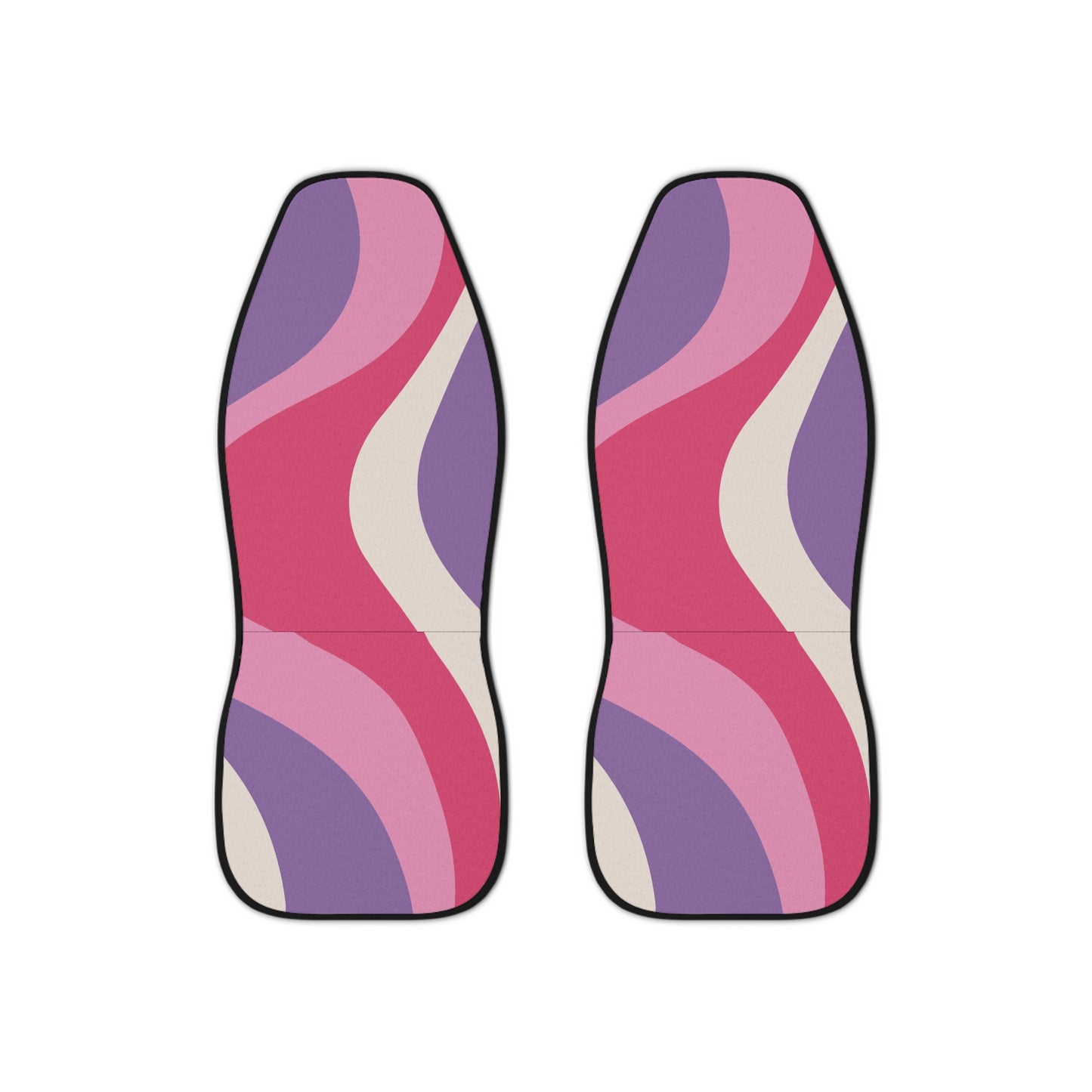 Groovy 60s Swirl Retro Mid Century Mod Pink & Purple Car Seat Covers