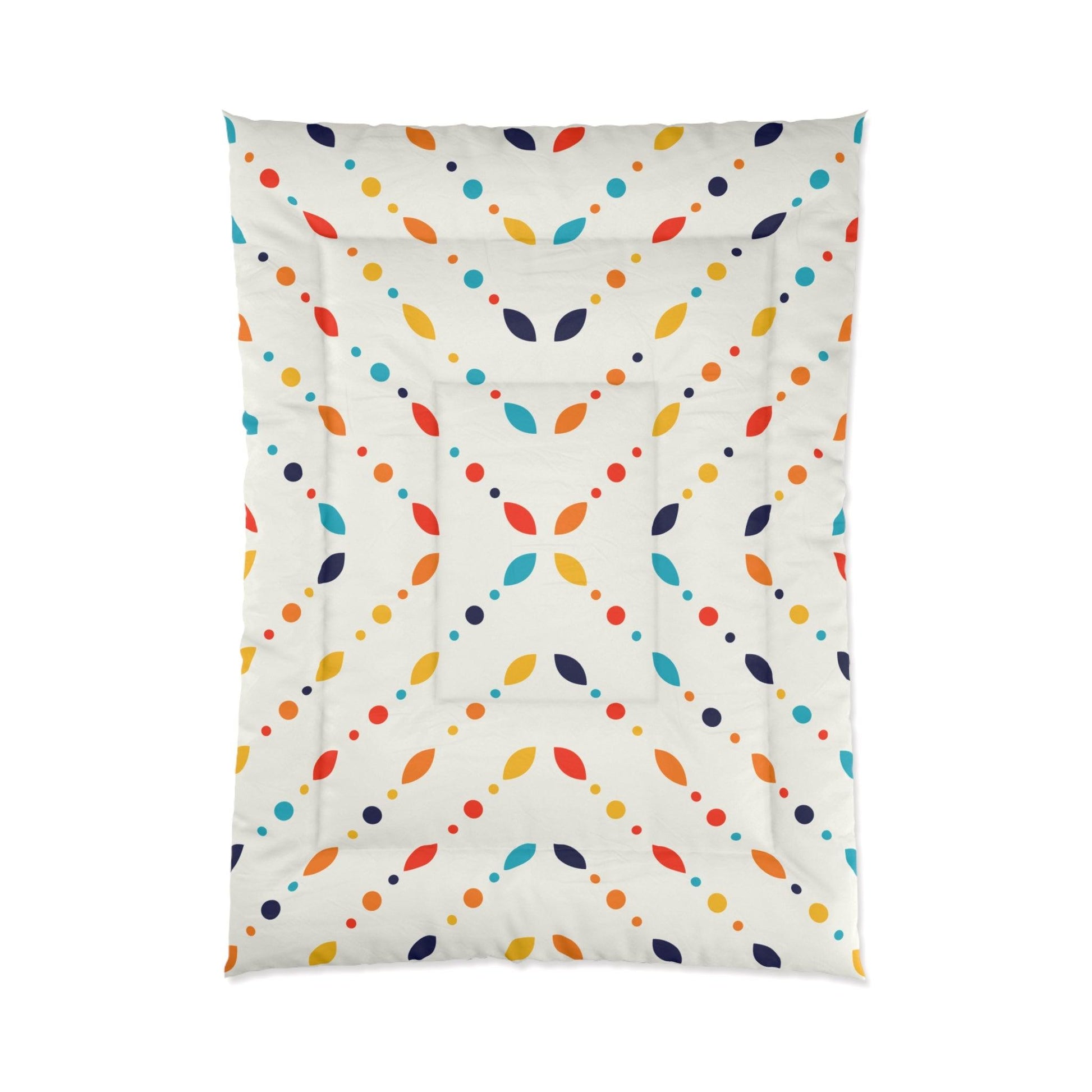 Retro Mid Century Mod Minimalist Colorful Comforter | lovevisionkarma.com