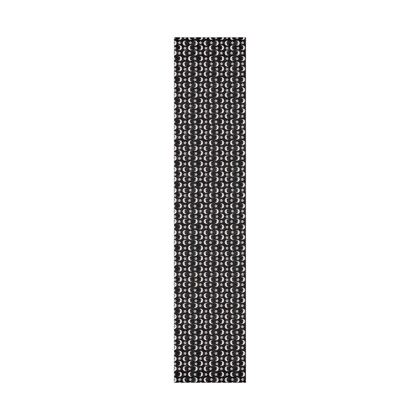 Goth Christmas Celestial Moon & Stars, Whimsical Kawaii Creepmas Black Eco-Friendly Gift Wrap