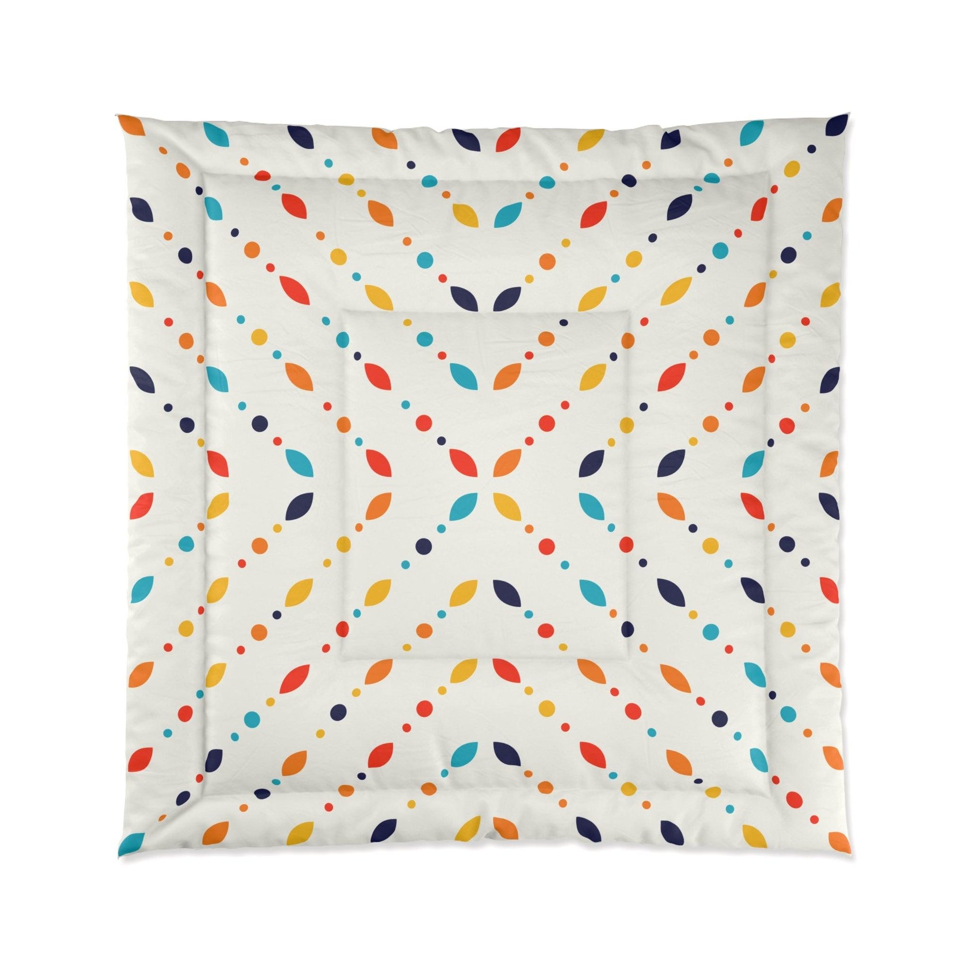 Retro Mid Century Mod Minimalist Colorful Comforter | lovevisionkarma.com