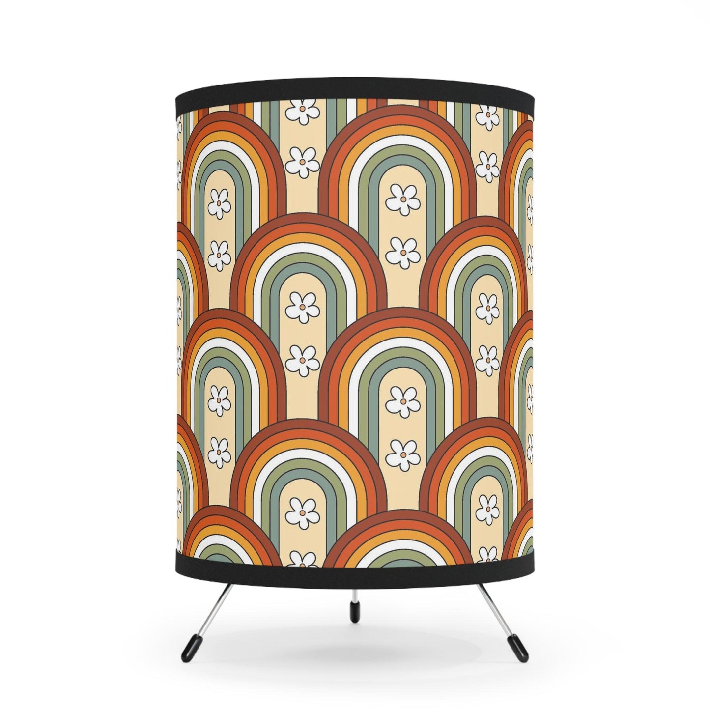 Retro Boho Rainbow MCM Multicolor Tabletop Accent Lamp | lovevisionkarma.com
