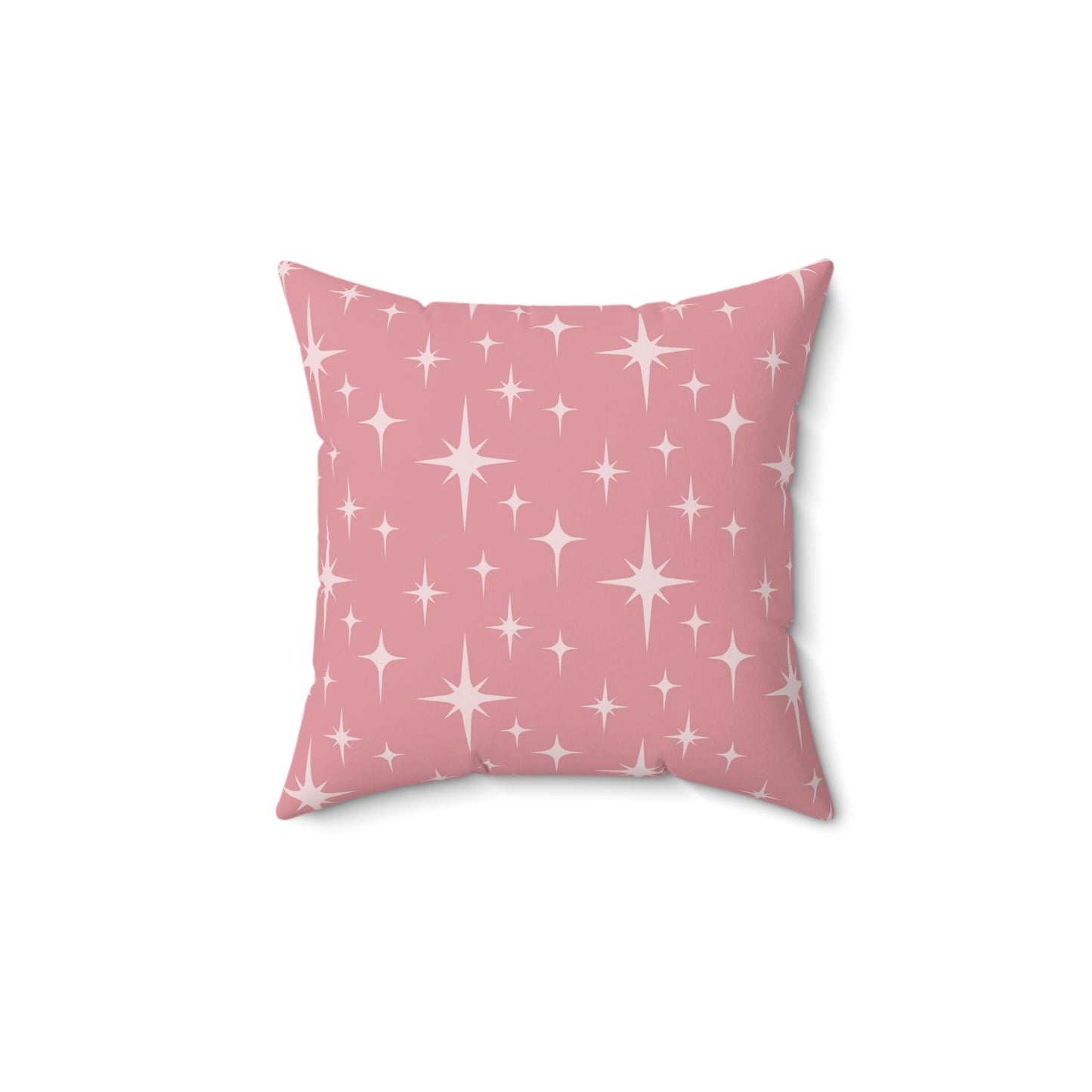 Retro 50s Atomic Starburst Pink Mid Century Modern Pillow | lovevisionkarma.com