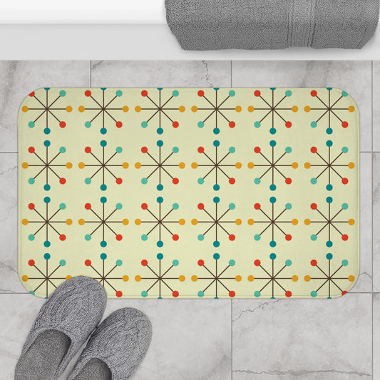 Vintage Retro 1950's Atomic Burst Mid Century Modern Bath Mat