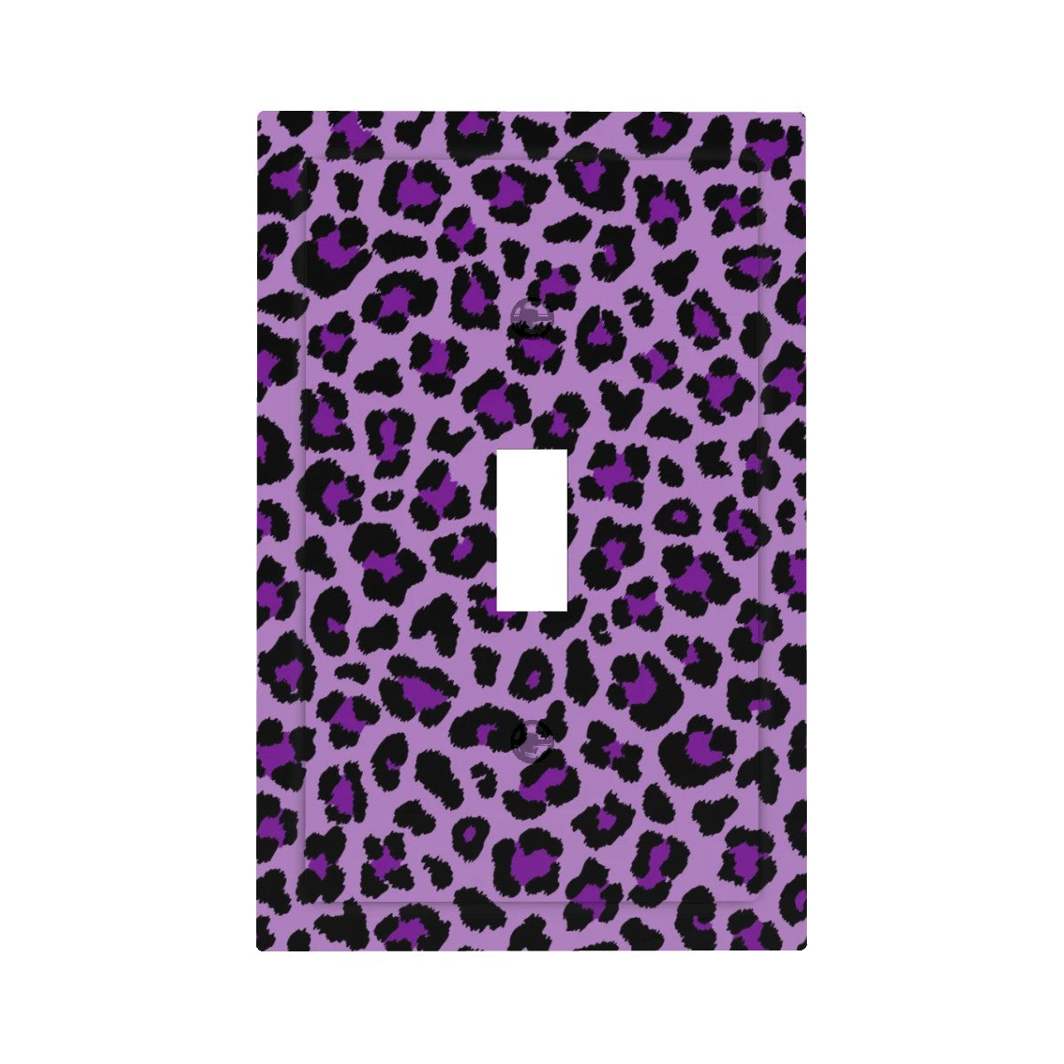 Purple Leopard Spots Cheetah Animal Print MCM Single Toggle Light Switch Cover (1-Gang Wall Plate)