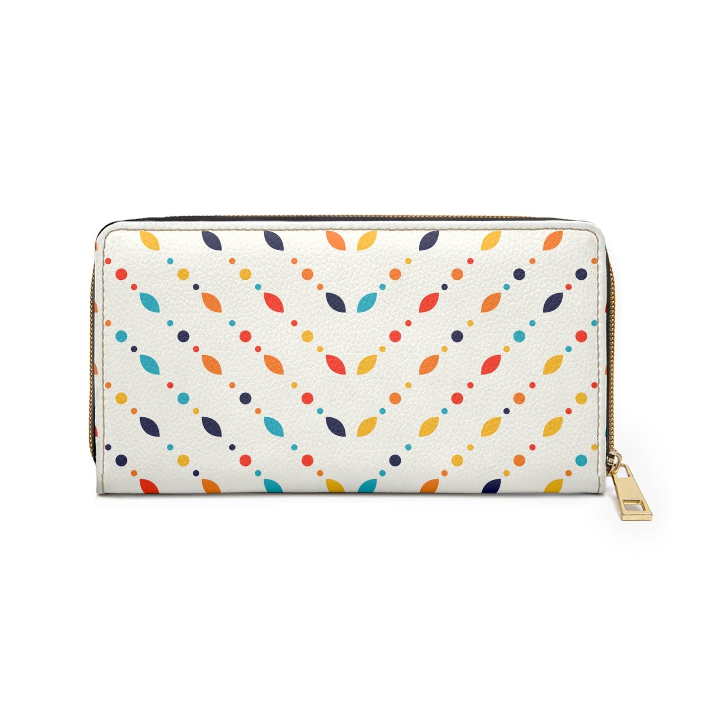 Retro Mid Century Mod Minimalist Multicolor Zipper Wallet | lovevisionkarma.com