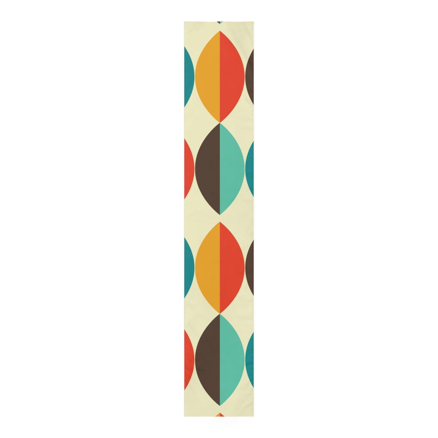 Mid Century Table Runner Multicolor Abstract Retro Table Linens | lovevisionkarma.com