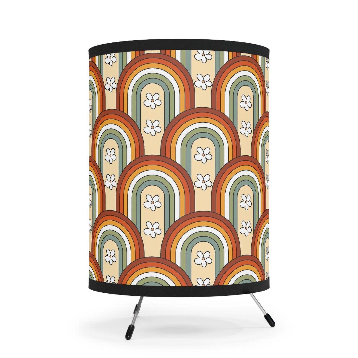 Retro Boho Rainbow MCM Multicolor Tabletop Accent Lamp | lovevisionkarma.com