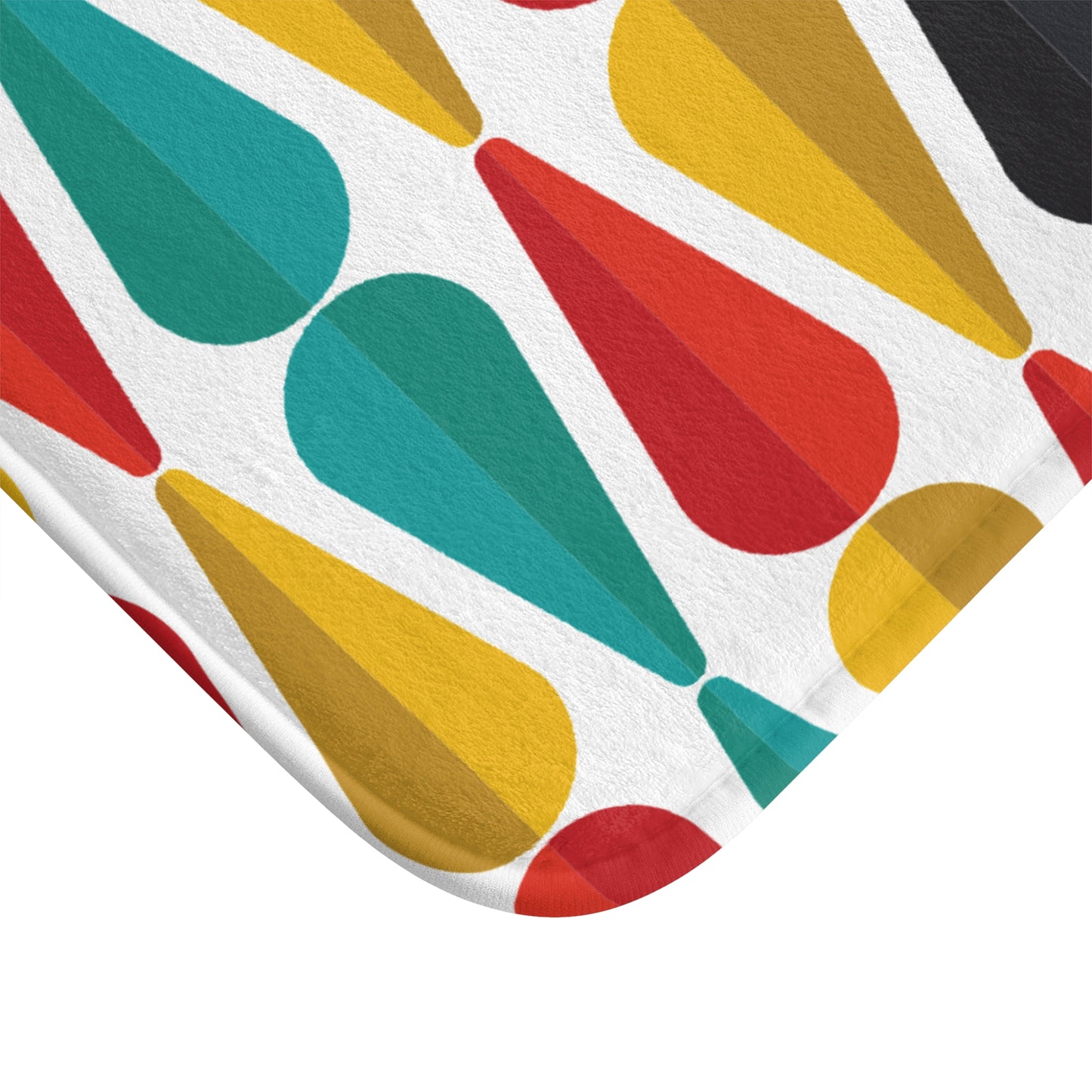Retro 50s Mid Century Mod Bold Geometric Multicolor Bath Mat