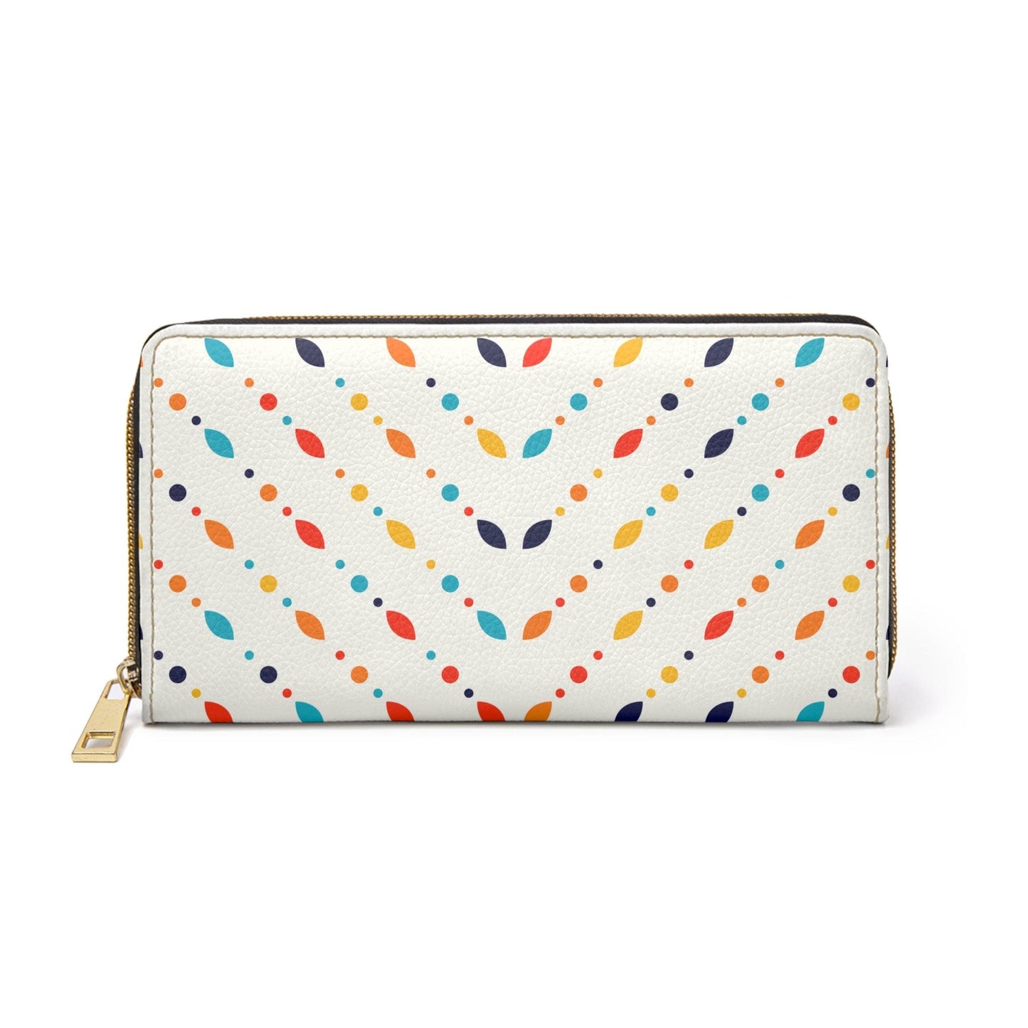 Retro Mid Century Mod Minimalist Multicolor Zipper Wallet | lovevisionkarma.com
