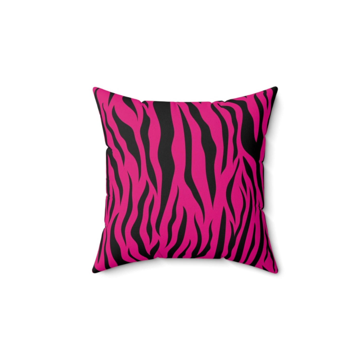 Pink Tiger Stripe Animal Print Accent Pillow | lovevisionkarma.com