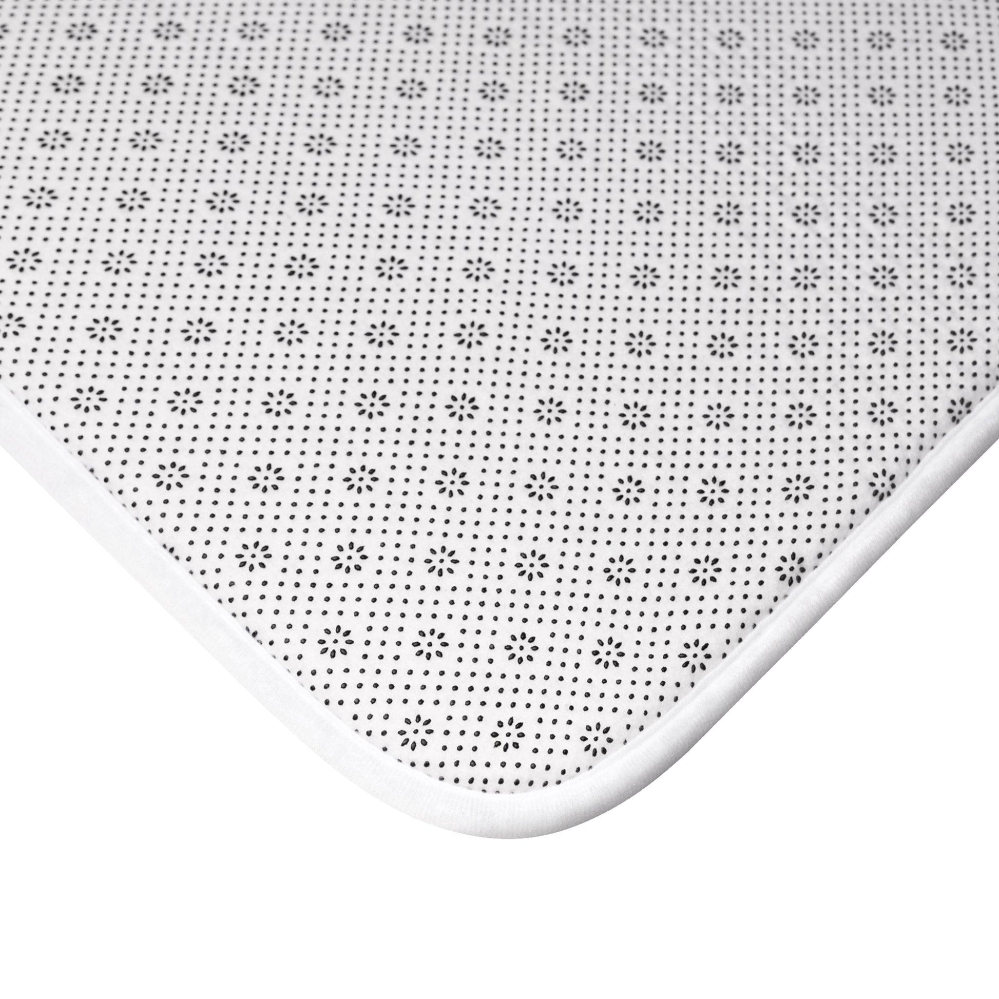 Retro 50s Abstract Lines Mid Century Modern Orange Bath Mat | lovevisionkarma.com