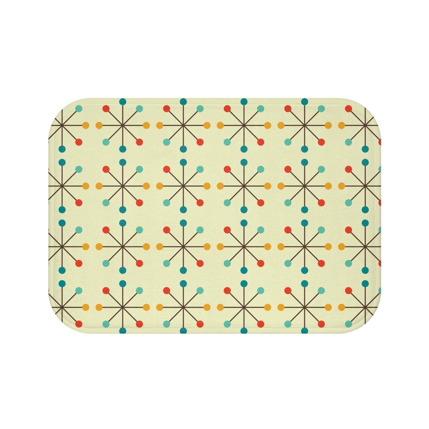 Vintage Retro 1950's Atomic Burst Mid Century Modern Bath Mat