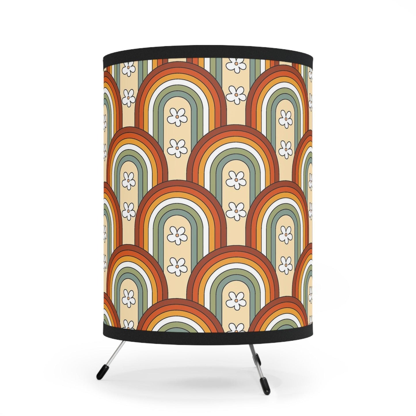 Retro Boho Rainbow MCM Multicolor Tabletop Accent Lamp | lovevisionkarma.com