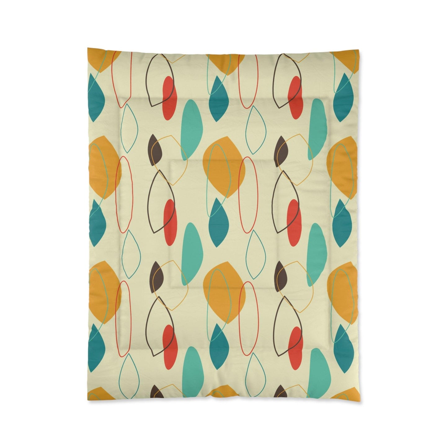 Retro Mid Century Modern Abstract Multicolor Comforter | lovevisionkarma.com