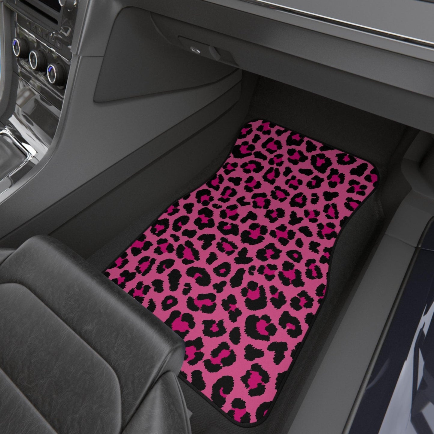 Pink Leopard Cheetah Animal Print Car Mats (Set of 4) | lovevisionkarma.com