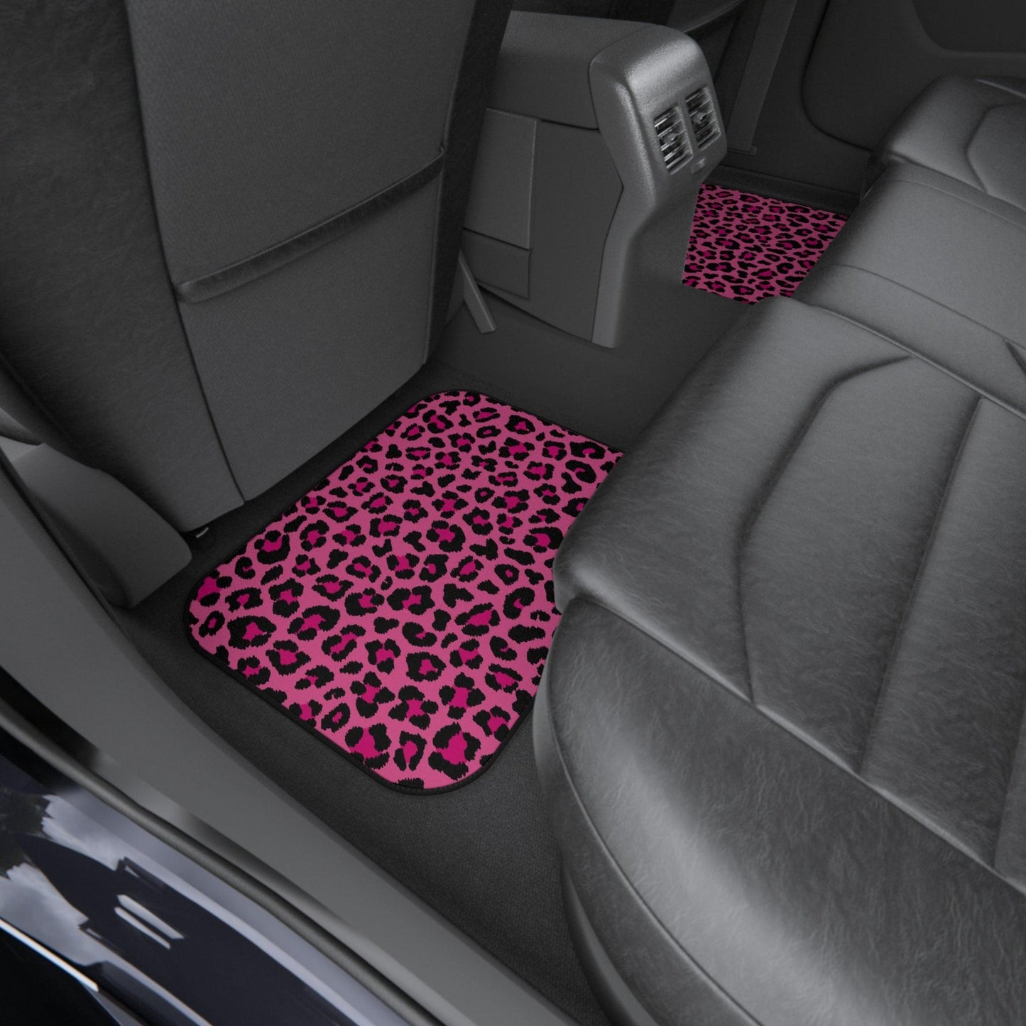 Pink Leopard Cheetah Animal Print Car Mats (Set of 4) | lovevisionkarma.com