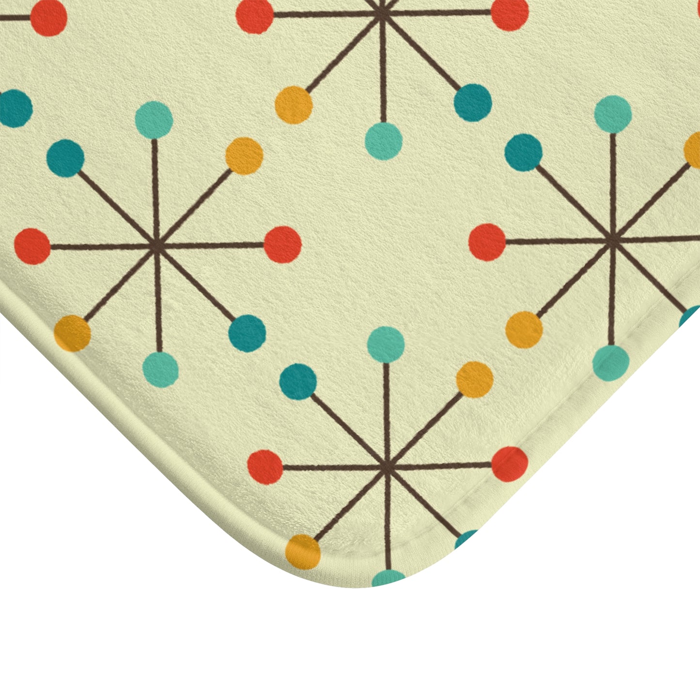 Vintage Retro 1950's Atomic Burst Mid Century Modern Bath Mat