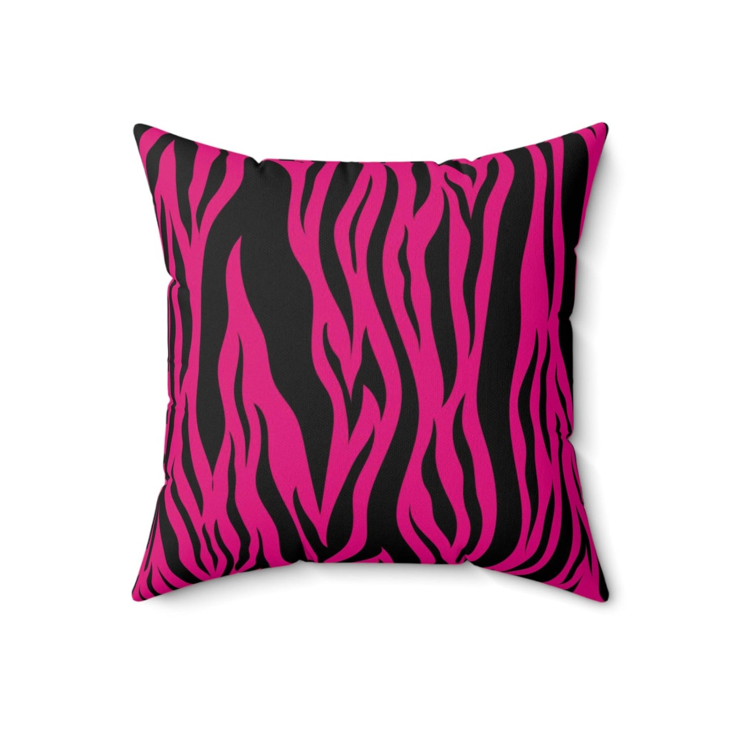 Pink Tiger Stripe Animal Print Accent Pillow | lovevisionkarma.com