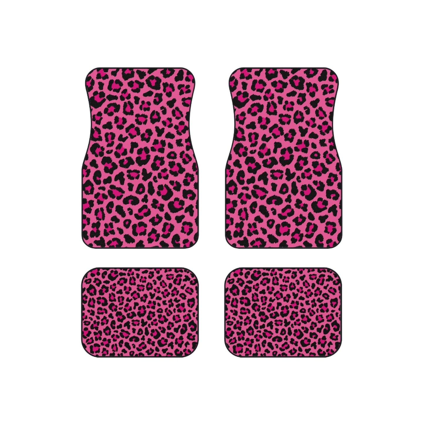 Pink Leopard Cheetah Animal Print Car Mats (Set of 4) | lovevisionkarma.com
