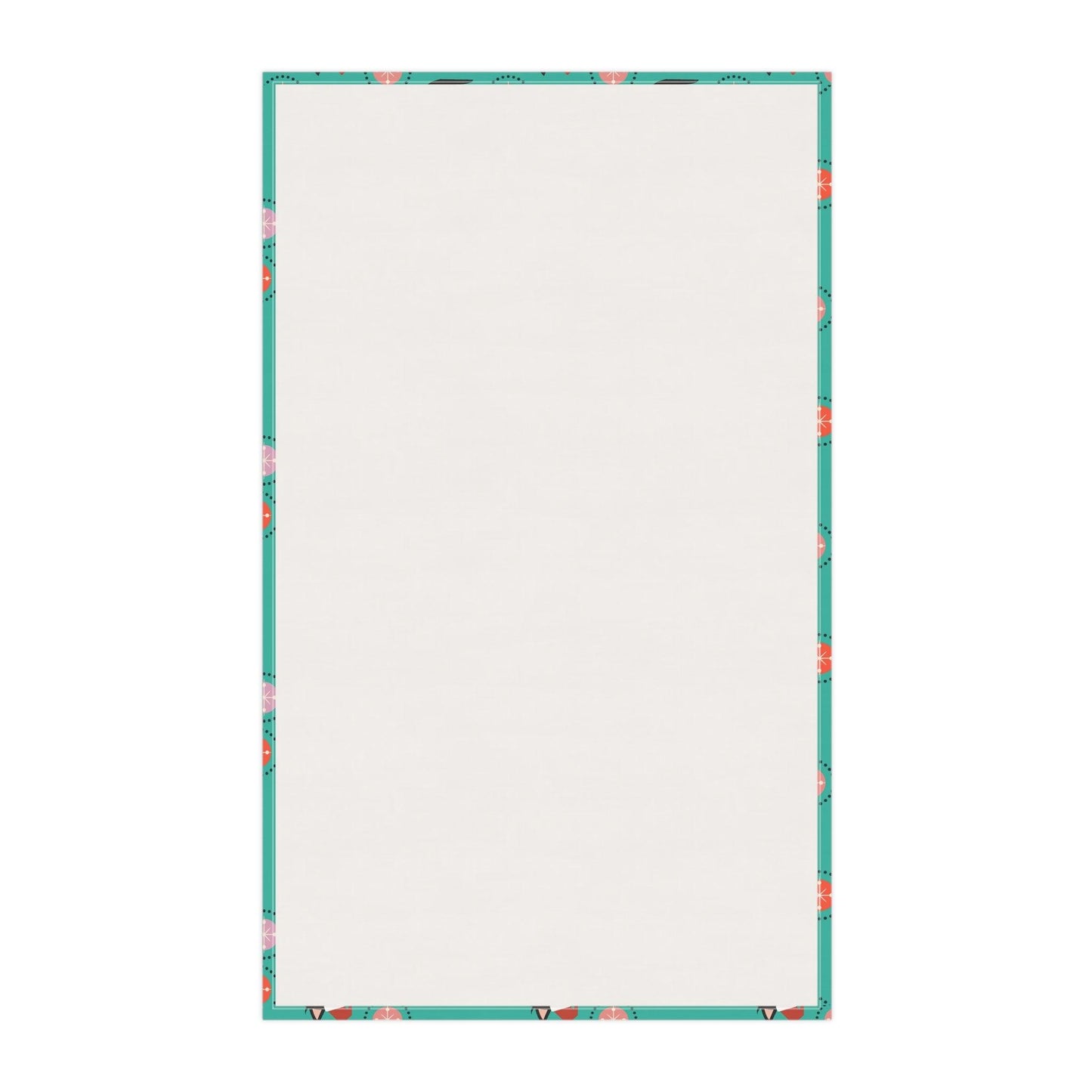 Retro 50s Atomic Cat Christmas Teal Blue Mid Century Modern Kitchen Tea Towel | lovevisionkarma.com