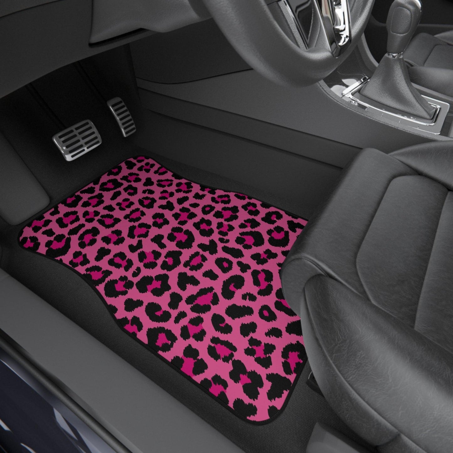 Pink Leopard Cheetah Animal Print Car Mats (Set of 4) | lovevisionkarma.com