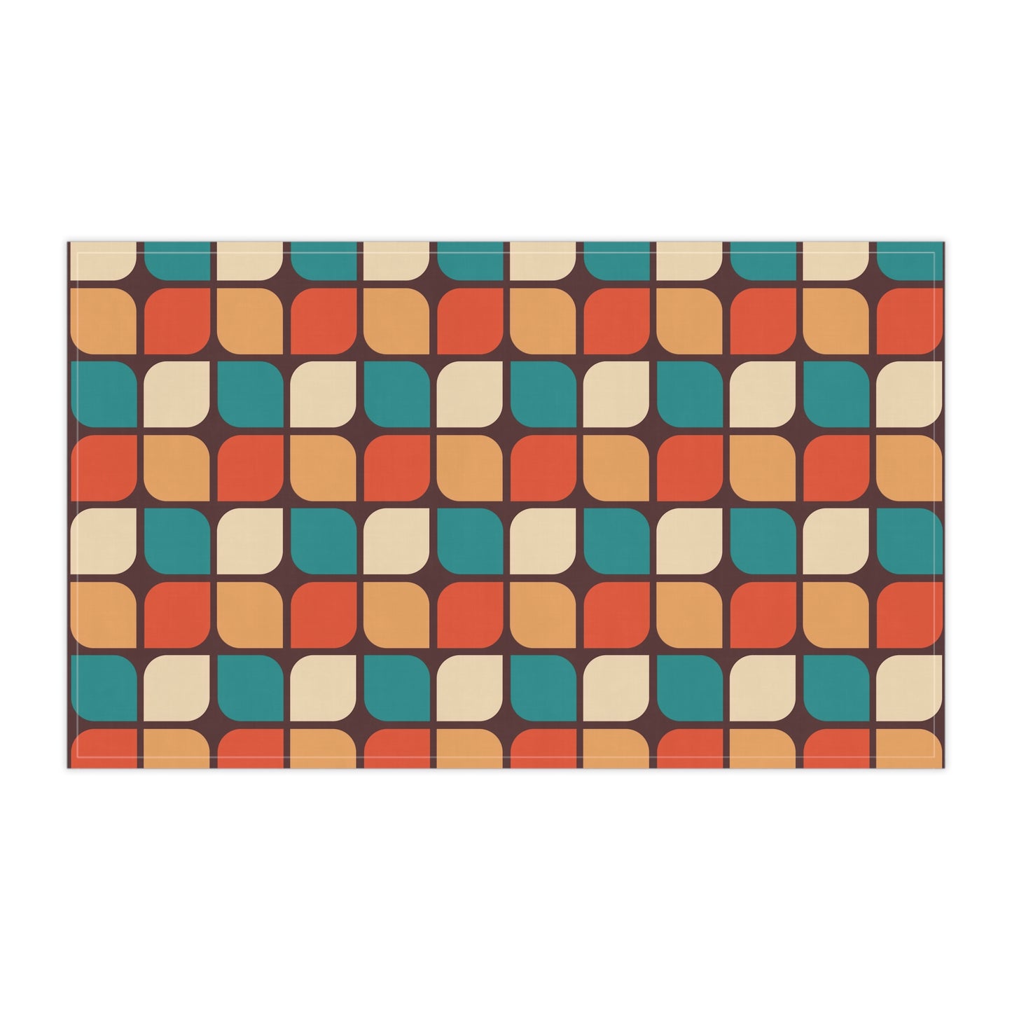 Retro 60s 70s Mid Century Modern Multicolor Kitchen Tea Towel