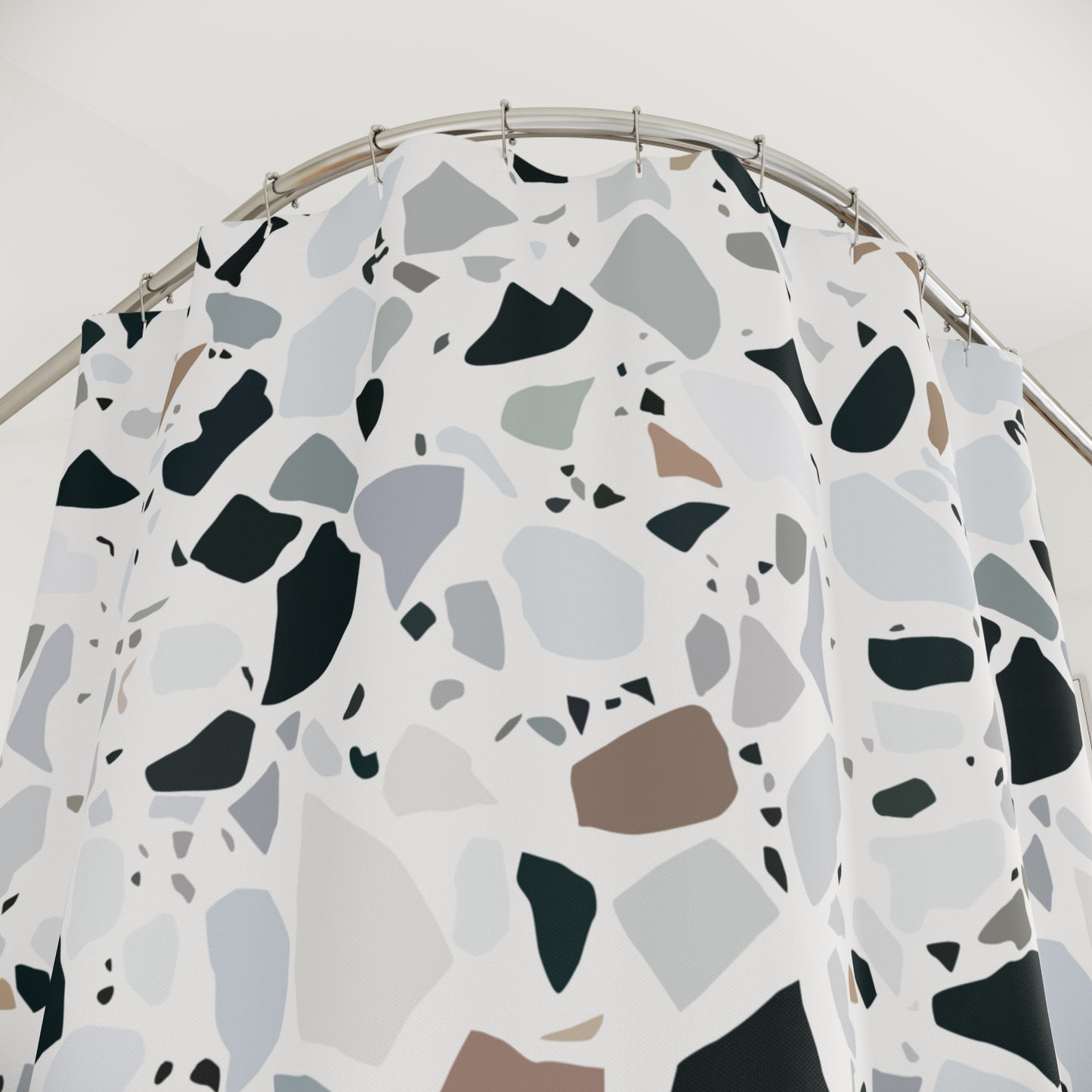 Terrazzo Print Modern Minimalist Shower Curtain