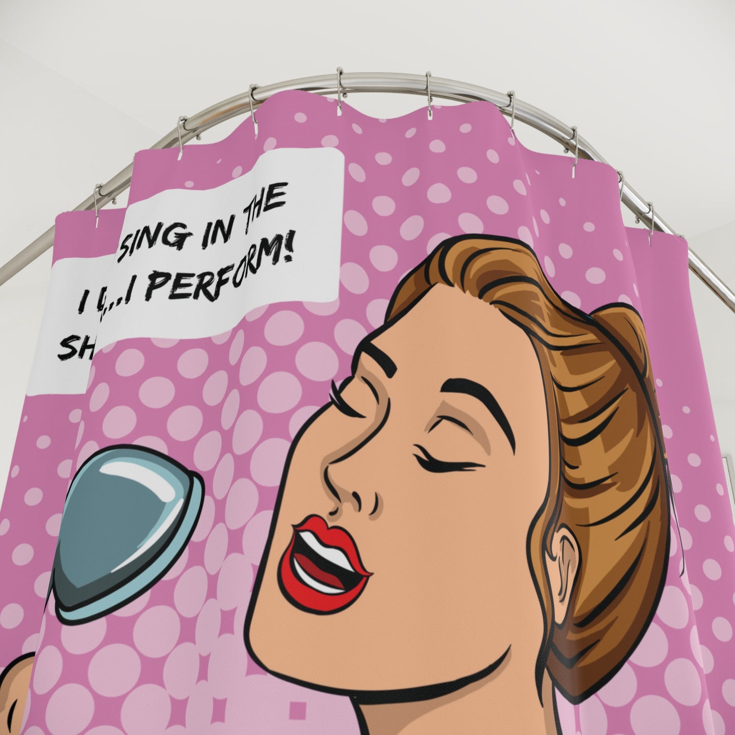 "Superstar" Comic Pop Art Funny Shower Curtain