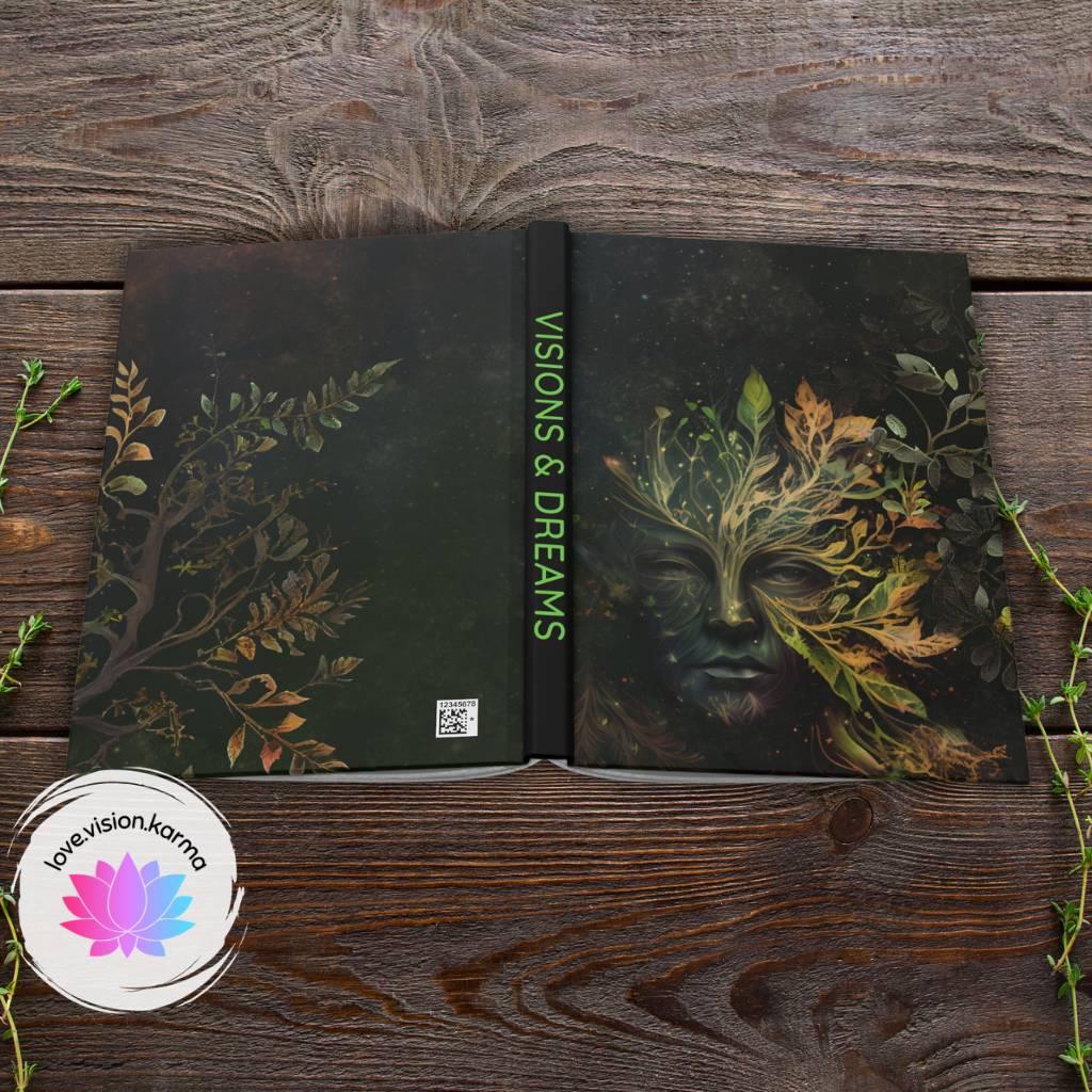 Visions and Dreams Journal, Book of Shadows, Dryad Matte Hardcover | lovevisionkarma.com